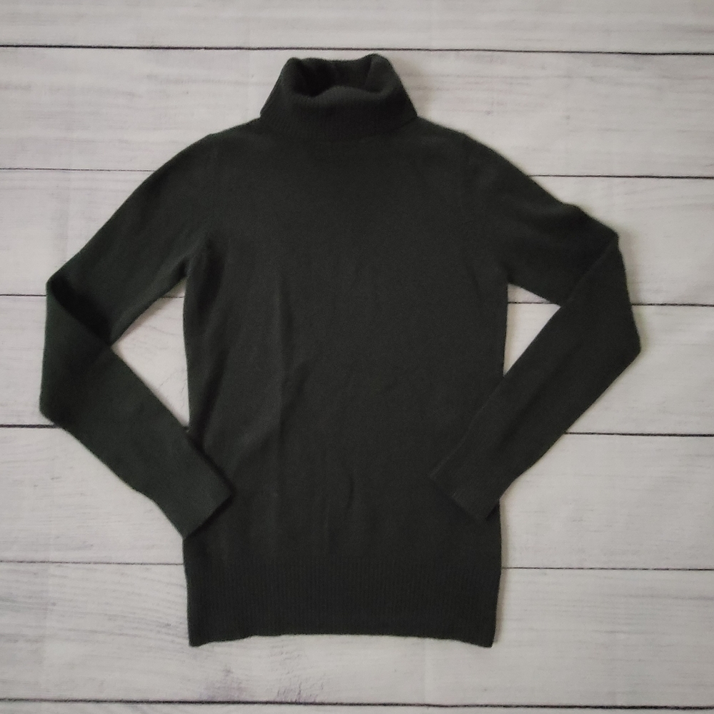French Connection Turtleneck DARK GREEN Sz Small